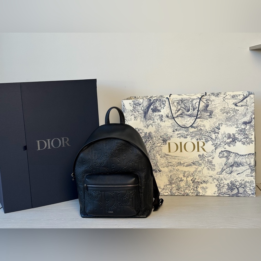 Christian Dior Rider 2.0 Backpack Gravity Black Leather